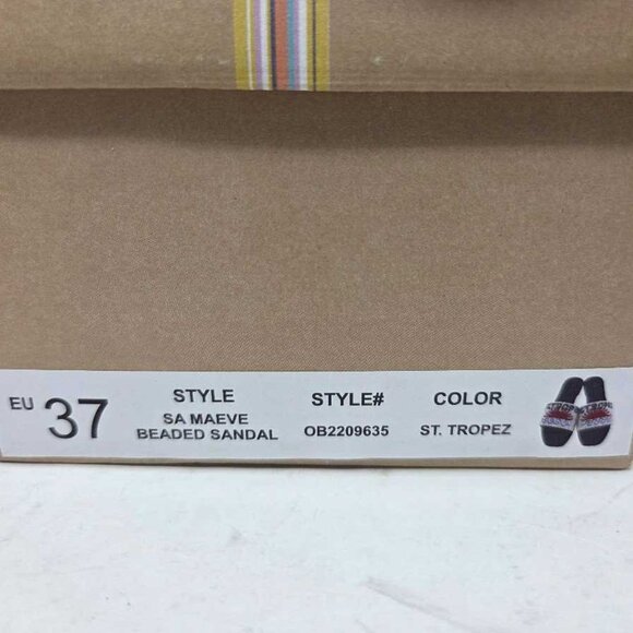 EU 37 (US 6-6.5) Maeve x Anthropologie The Fiona St. Tropez beaded slide sandals - Picture 3 of 11